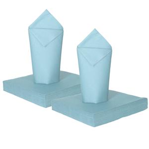 Givi Italia Feest servetten - 32x - lichtblauw - 3 laags - 33 x 33 cm -