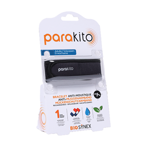 Para'Kito Anti-Muggen Armband Volwassenen - Zwart - 2 Navullingen - 1 Stuk