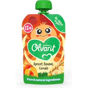 Olvarit lvarit 12+ Maanden Knijpfruit Abrikoos Banaan Granen 100g bij Jumbo