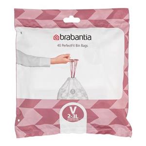 Brabantia Type V PerfectFit Afvalzak Dispenser 2-3 Liter - 40 Zakken