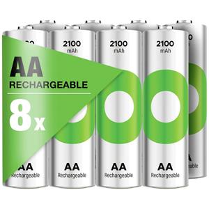8er-Pack GP Battery Ready-to-use Akku "ReCyko+" Mignon AA, 1,2 V, 2.100 mAh