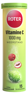 Roter Vitamine C 1000mg Weerstand Lime Lychee Bruistabletten