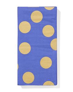 Servetten 20x10 Papier Stippen Blauw