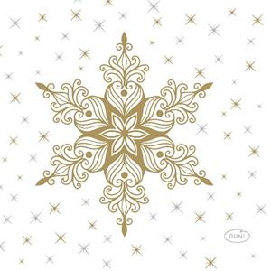 Duni Servetten Snowstars White 24x24cm