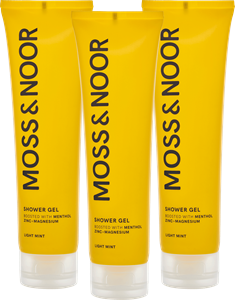 Moss & Noor Moss & Noor After Workout Shower Gel Light Mint 3 x 150 ml