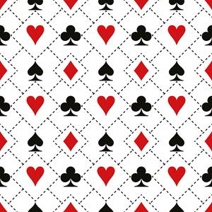 Ambiente Tafel diner servetten - Las Vegas Casino Kaarten - 20x stuks - 33 x 33 cm -