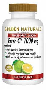 Golden Naturals Ester-c 1000 mg 90+ 30 Tabletten gratis
