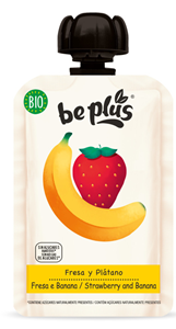 Be Plus Knijpfruit Strawberry & Banana