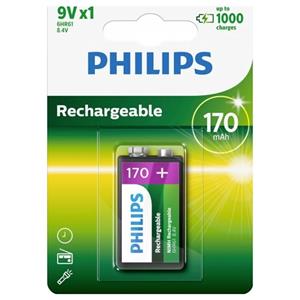 Oplaadbare 9V batterij (blok) HR22 NiMH 8.4 V 170 mAh 1 stuk(s)