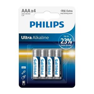 Philips Ultra LR03 AAA batterij (potlood) Alkaline 1.5 V 4 stuk(s)