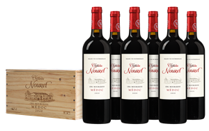 Wijnbeurs.be Château Nouret Cru Bourgeois Médoc Boîte à vin - 6 flessen