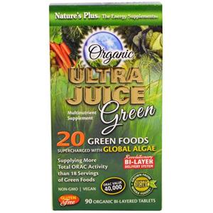 Nature's Plus Organic Ultra Juice Green (90 Organic Bi-Layered Tablets) - 