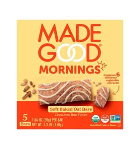 Made Good Mornings Cinnamon Bun Flavor Oat Bars