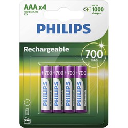 Philips HR03 Oplaadbare AAA batterij (potlood) NiMH 700 mAh 1.2 V 4 stuk(s)