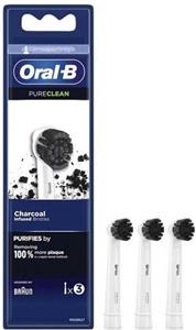 Oral-B Pure clean charcoal opzetborstels 3 Stuks