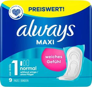 Always Maxi normal maandverband 9 Stuks