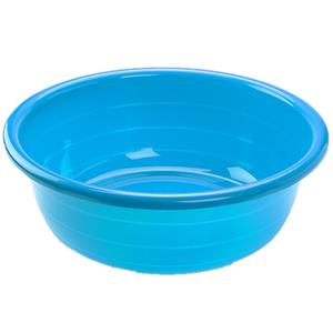 PlasticForte Grote kunststof teiltje/afwasbak rond 11 liter blauw -