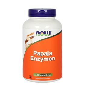 NOW Papaya Enzymen Kauwtabletten