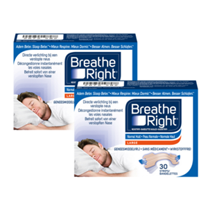 Breathe Right Neusstrips normale huid large 60 Stuks