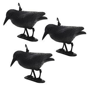 Bellatio Design Duivenverjager Kraai - 3x - 35,5 cm - vogelverschrikker -