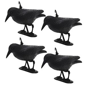 Bellatio Design Duivenverjager Kraai - 4x - 35,5 cm - vogelverschrikker -