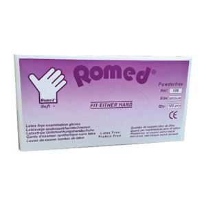 Romed Soft+latexvrije handschoenen poedervrij 100st