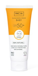Incia 100% Natural Sunscreen Cream Baby SPF50+