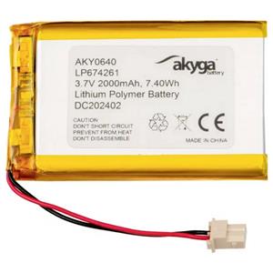 Akyga LP674261 Accupack Batterijgrootte: Speciaal LiPo 3.7 V 2000 mAh