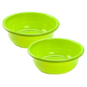 PlasticForte Grote kunststof teiltje/afwasbak rond 11 liter groen -