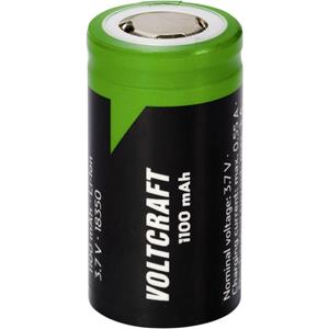VOLTCRAFT VC-18350 Speciale oplaadbare batterij 18350 Flat-top Lithium 3.7 V 1100 mAh