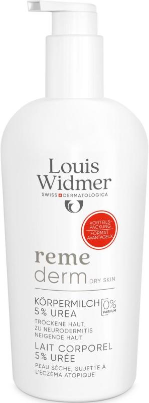 Louis Widmer Remederm dry skin lichaamsmelk 5 % ureum ongeparfumeerd 400ml