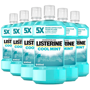 Listerine Cool Mint Mondwater - 6 x 500 ml