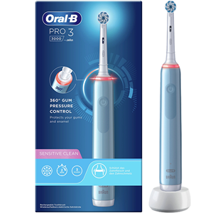 Oral-B PRO 3 3000 Blue Sensitive Clean incl. 2 opzetborstels