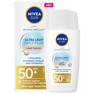 Nivea Sun Ultra Light Daily Fluide Light Tinted Spf 50+