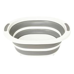 5five Afwasteil opvouwbaar - kunststof - 8L - x 30 x 14 cm - grijs - emmer -