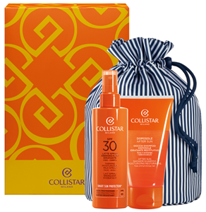 Collistar Tanning moisturizing milk spray spf 30 200 ml + aftersun shower shampoo 150 ml + sun pouch 200+150 ML