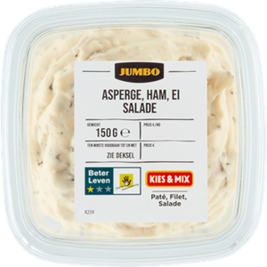 Jumbo umbo Salade Asperge, Ham & Ei 150 g