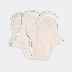 Menstruatiecups.nl Eco Femme wasbare inlegkruisjes van biologisch katoen mét of zonder (PUL) polyester (Kleur: Wit zonder PUL)