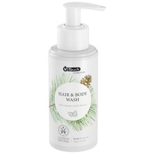 V-Touch Shampoo en douchegel Alpine Pure  2 in 1 in pompdispenser; 140 ml; crème wit; 6 stuk / verpakking