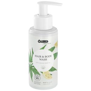 V-Touch Shampoo en douchegel Fresh Relax in pompdispenser; 140 ml; geel; 6 stuk / verpakking