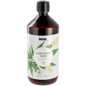 V-Touch Shampoo en douchegel Fresh Relax 2 in 1 Navulfles; 1000 ml; geel; 6 stuk / verpakking