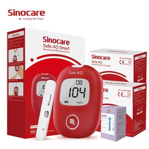 SINOCARE Safe AQ Smart Diabetes Testing Kit Bloedglucosetest met 25/50/100 Codefree Strips/Lancet