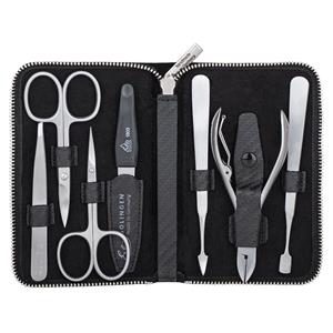 ERBE Carbon Manicure Zipper Case Range Carbon, black, 7 pcs.