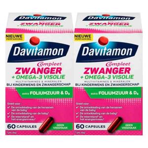Davitamon Gratis Verzending: 2x  Compleet Mama Omega-3 Visolie 60 capsules