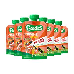 Goodies 6x  Knijpfruit Smoothie Perzik, Banaan&Appel 100 gr