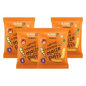 Ella's Kitchen 4x  Gepoft Smikkelstengels 6+ m Wortel Pastinaak 20 gr