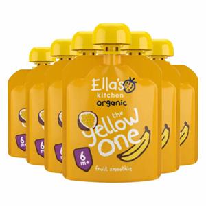 Ella's Kitchen 6x  Knijpzakje Fruit Smoothie 6+ m Banaan Appel Passievrucht Abrikozen 90 gr