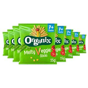 Organix 8x  Baby Knabbels 7+ m Groentesticks 15 gr