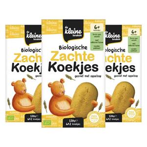 De Kleine Keuken 3x  Bio Zachte Koekjes 120 gr