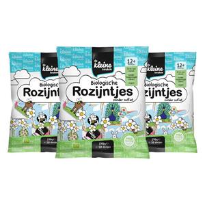 De Kleine Keuken 3x  Bio Rozijntjes 140 gr